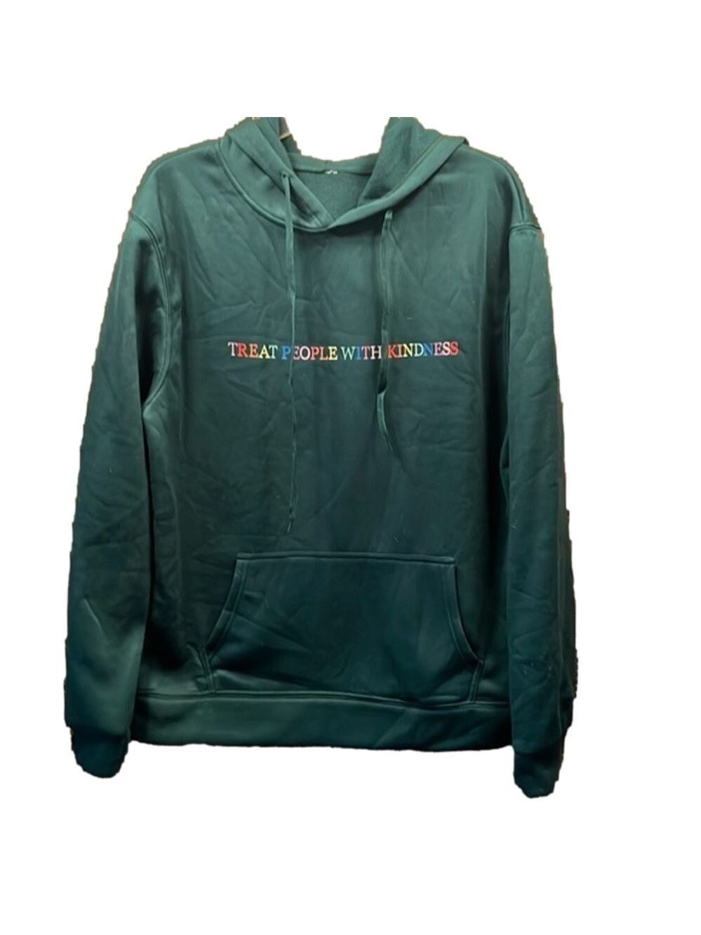 Hunter Green Hoodie Sweatshirt, Size L, PTP 23”, Length 28”, Kindness